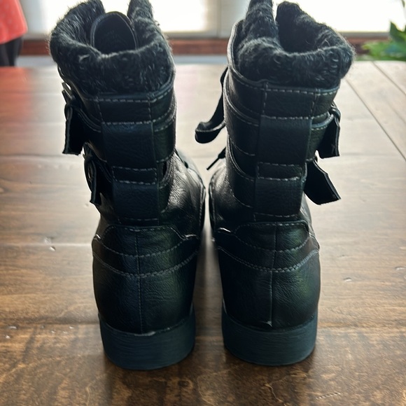 UNR8ED Women's Black Nirvana Combat Boots Size 7.5M - Picture 4 of 6